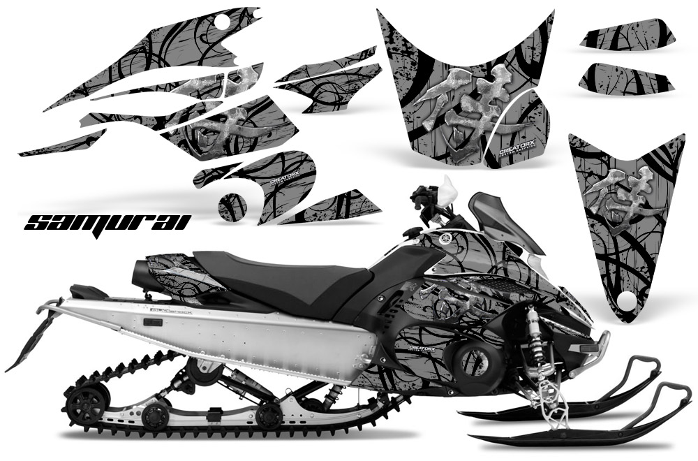 Yamaha FX Nytro 2010 Graphics Kit Samurai Black Silver